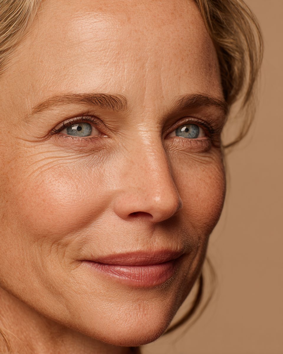 Close-up of smooth, refreshed skin and a relaxed, natural expression — illustrative of the conservative results Botox aims for.